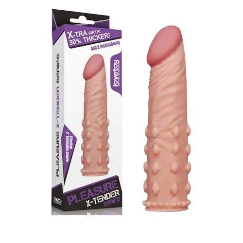 Lovetoy Textured Condom Penis Extension Silicone 18x3.6cm