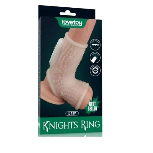 Lovetoy Textured Silicone Cock Ring with Vibrating Ball