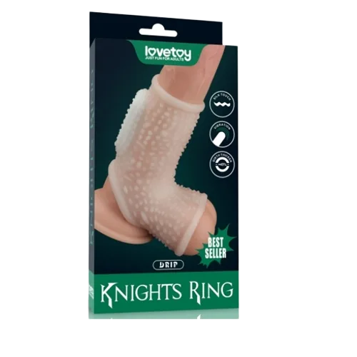 Lovetoy Textured Silicone Cock Sleeve Delay Ejaculation Vibrating