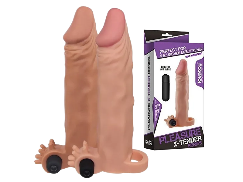 Lovetoy Vibrating Size Increase Male Condom Sleeve