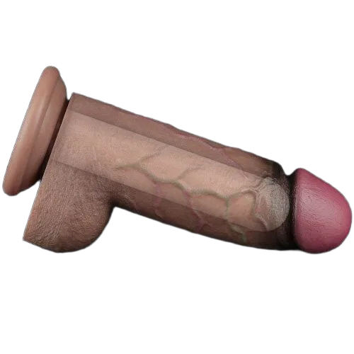 Lovetoy XXL 9.5" Platinum Silicone Double Layer Realistic Dildo