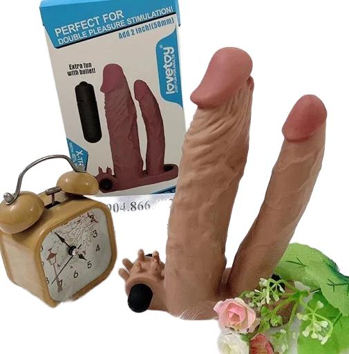 Lovetoys Dual-Ended Strap-On Vibrator Soft Silicone Stimulator