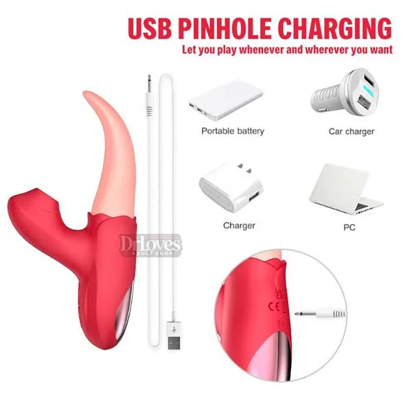 OEM Rubbing Tongue Double Vibrate Oral Massager — photo 3
