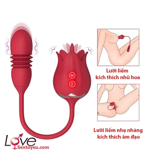 Rose Tongue Vibrator with Egg 25 Modes G-Spot Stimulation — photo 2