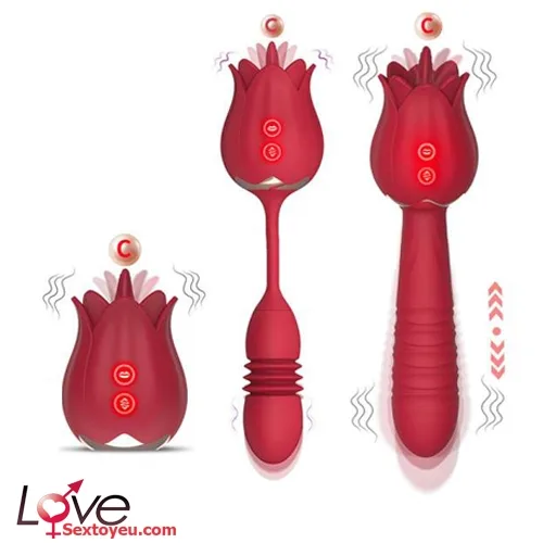 Rose Tongue Vibrator with Egg 25 Modes G-Spot Stimulation — photo 5