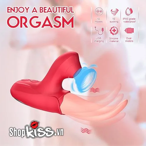 Rose Tongue Vibrator Clitoral Sucking Nipple Tease Intense Joy — photo 5