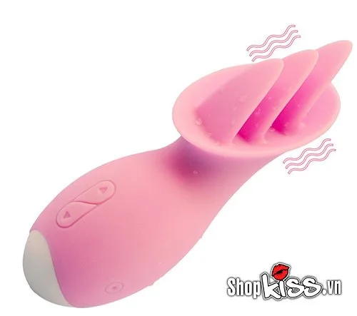Tongue Lick G-Spot Clitoral Vibrator Pink Silicone Powerful — photo 3