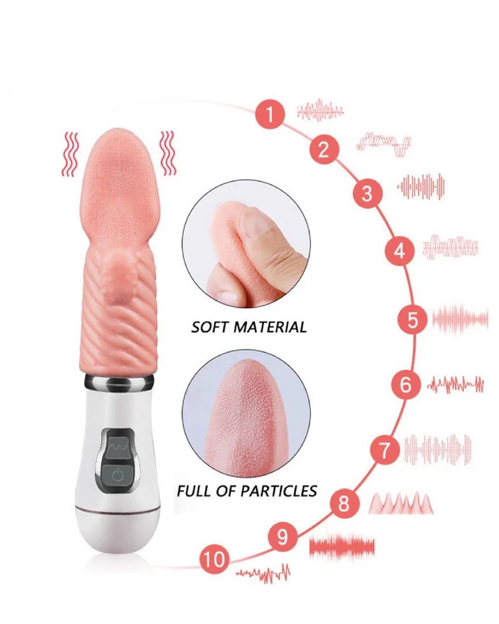 Mini Tongue Vibrator 10 Mode Silicone G-Spot Stimulator — photo 5