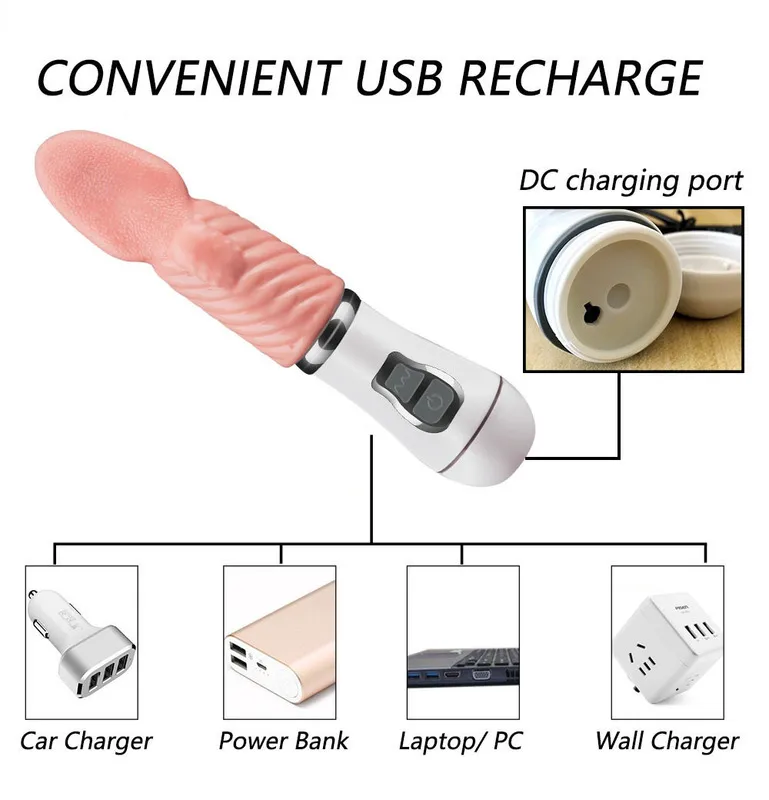 Mini Tongue Vibrator 10 Mode Silicone G-Spot Stimulator — photo 7