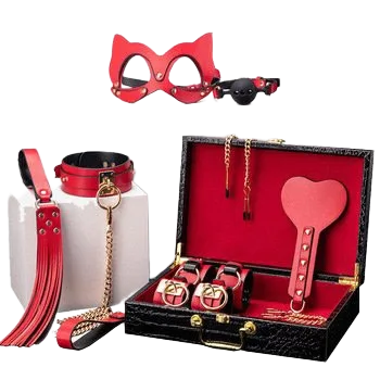 Luxury BDSM Set Couples Leather Metal Sensual Play