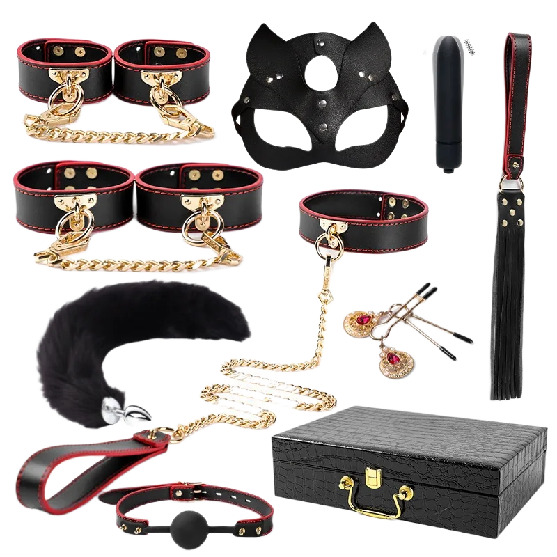 Luxury SM Leather Toy Set with Storage Box Discreet & Fast Delivery