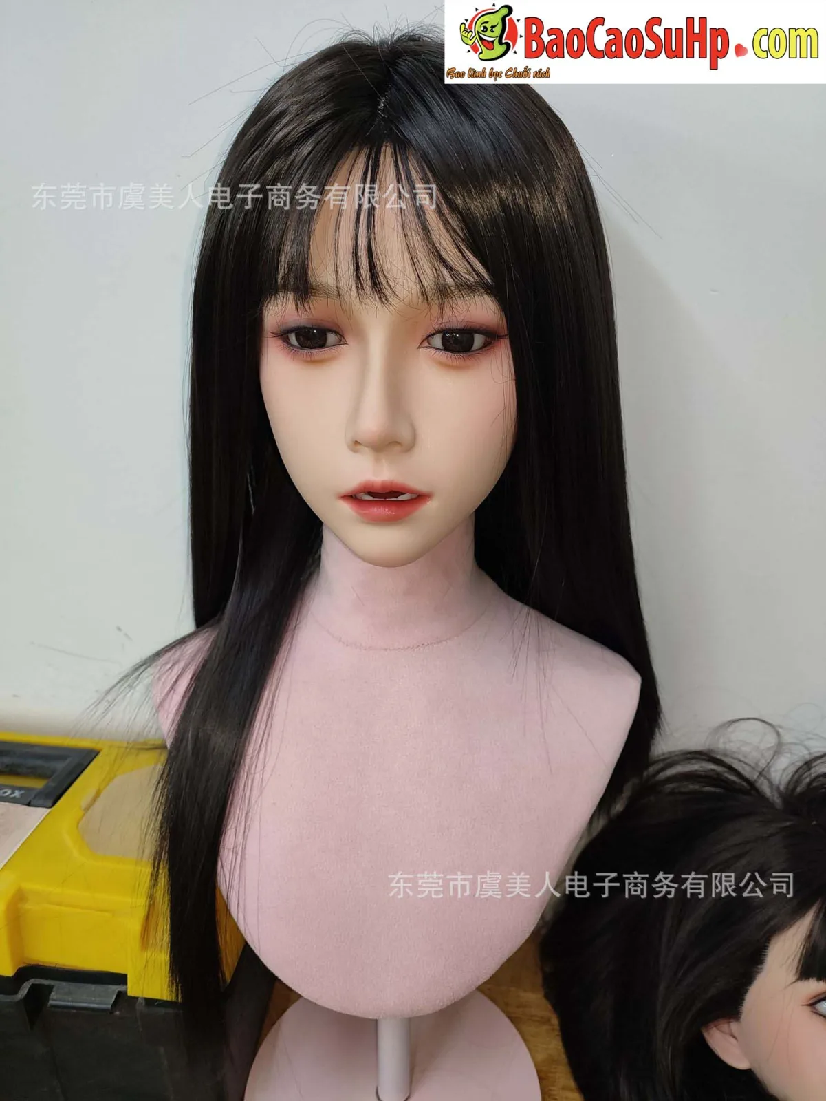 M16690 Full Silicone Realistic Hair Implant Makeup Doll Head — photo 7