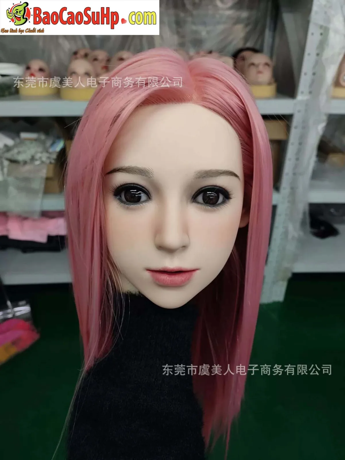 M16690 Full Silicone Realistic Hair Implant Makeup Doll Head — photo 3