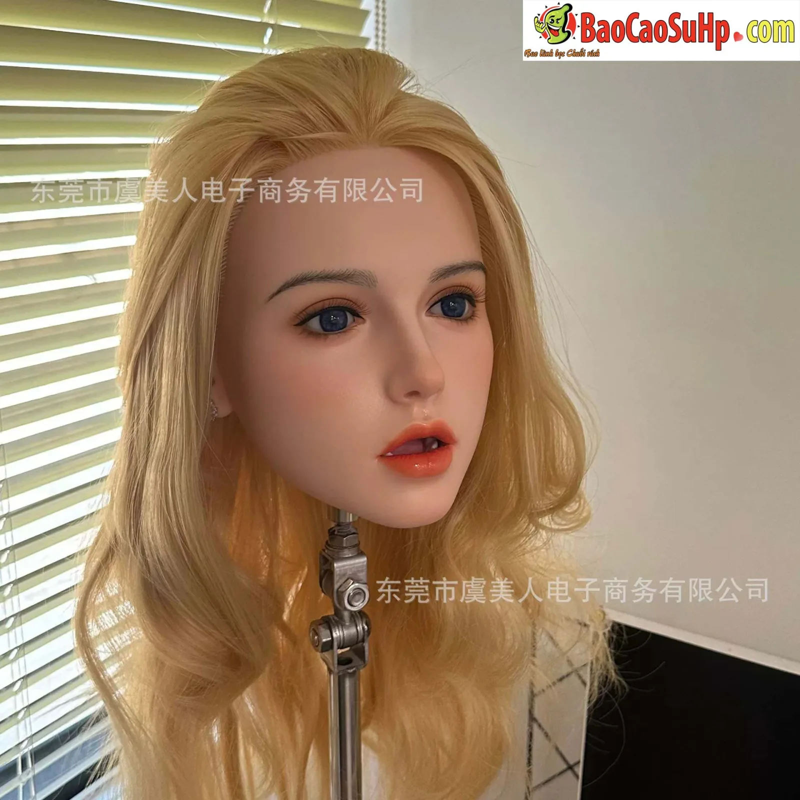 M16690 Full Silicone Realistic Hair Implant Makeup Doll Head — photo 5