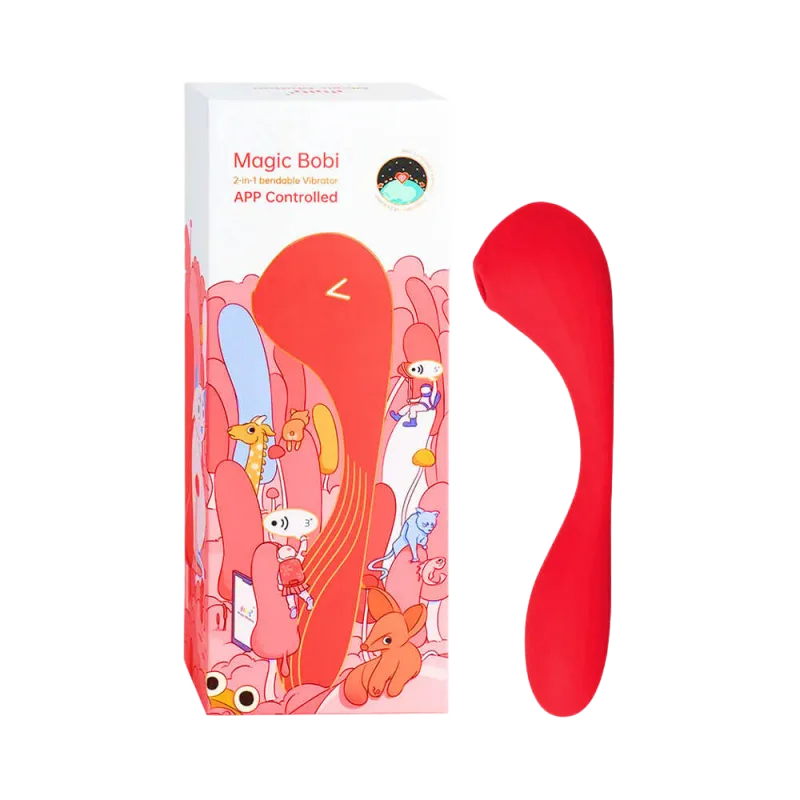 Magic Motion Bobi Red 10 Powerful Quiet Vibrations Clitoral Sucking Massager