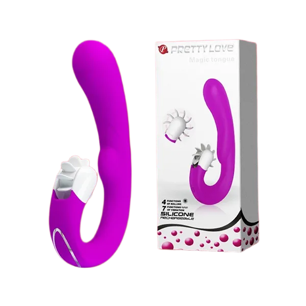 Magic Tongue Vibrating Licking Dildo For Female Clitoral And G-Spot Play