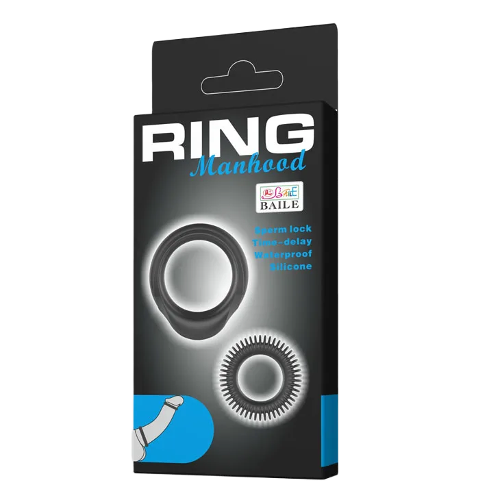 Manhood Cockring Double Pack Enhances Erection and Delay
