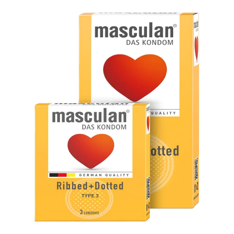 Masculan Ribbed Dotted Textured Condom German Brand