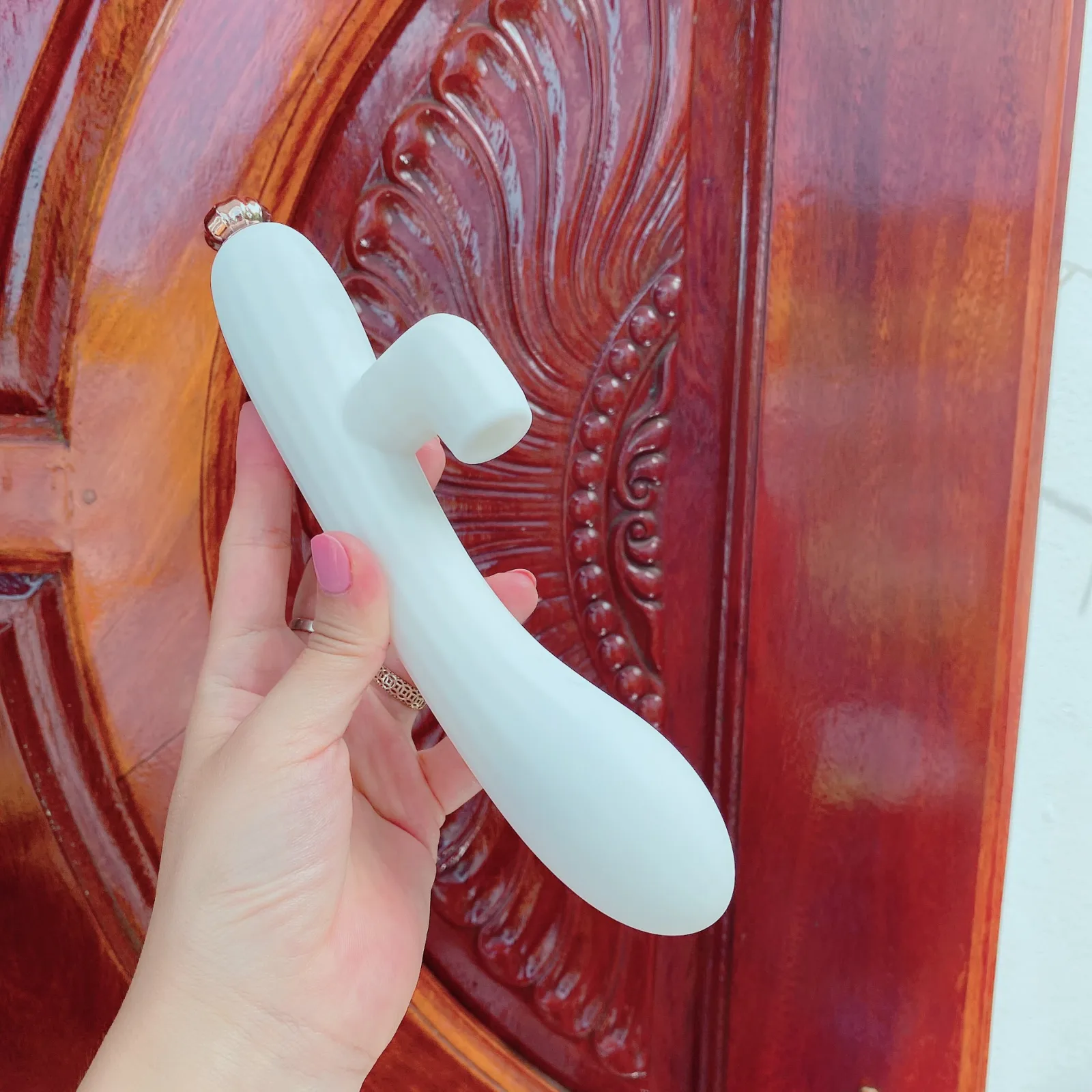 G-Spot Massage Vibrator 10 Modes ABS Silicone White Pink — photo 4