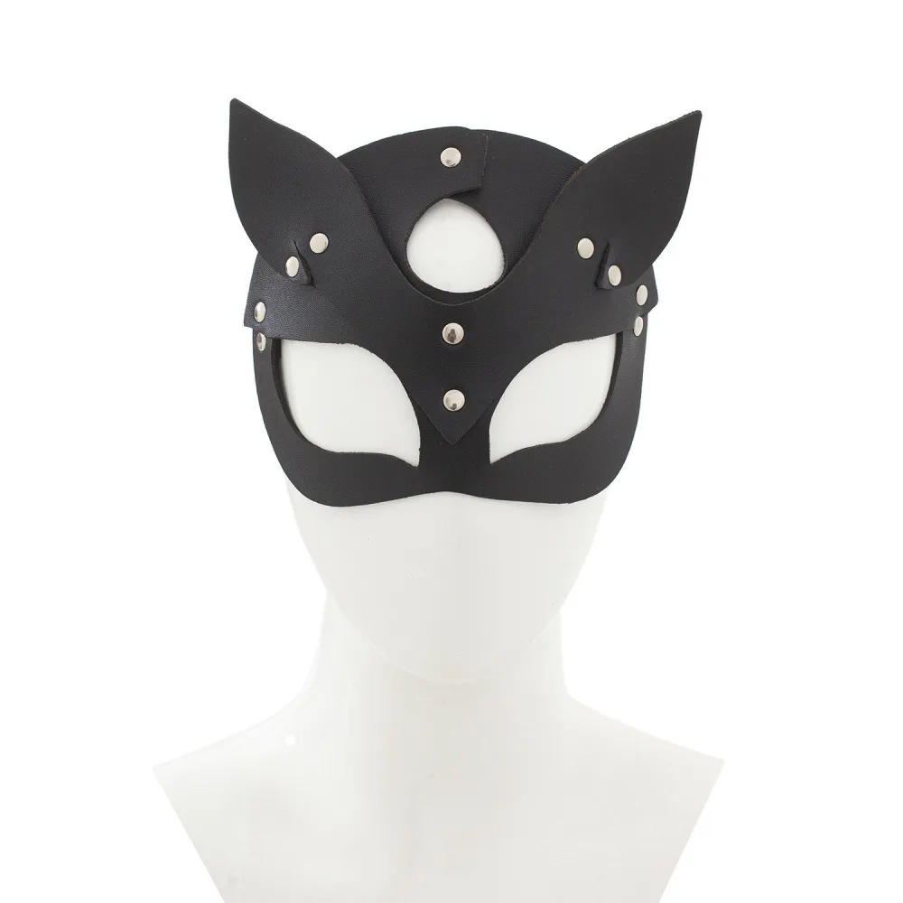 Cute Cat Ear Leather Mask Soft Flexible Easy Clean Play — photo 3