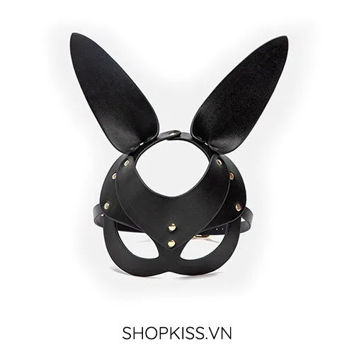 BDSM Leather Bunny Mask Bold Fetish Party Accessory — photo 2