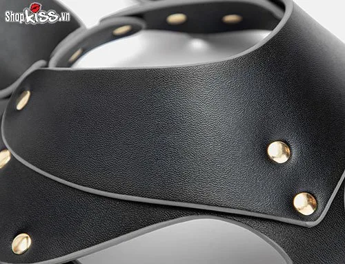 BDSM Leather Bunny Mask Bold Fetish Party Accessory — photo 5