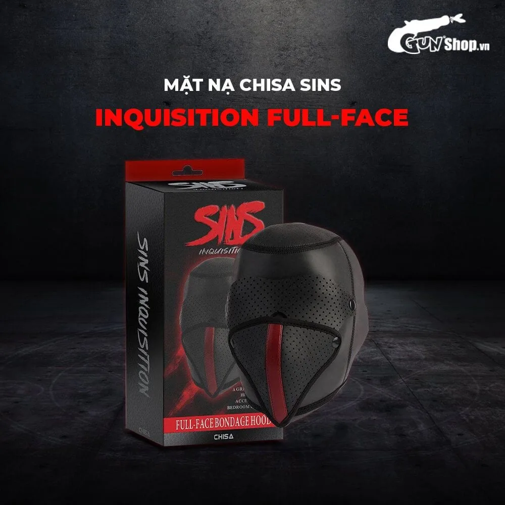 Chisa Sins Full-Face Bondage Hood Breathable PU BDSM Mask — photo 4