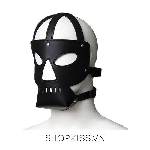 BZ10B Full Leather BDSM Mask Erotic Fetish Accessory — photo 2