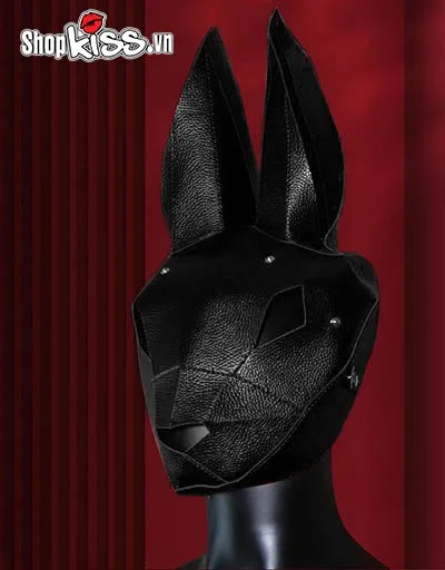 Black Rabbit BDSM Mask Cool Fetish Latex Headgear — photo 4