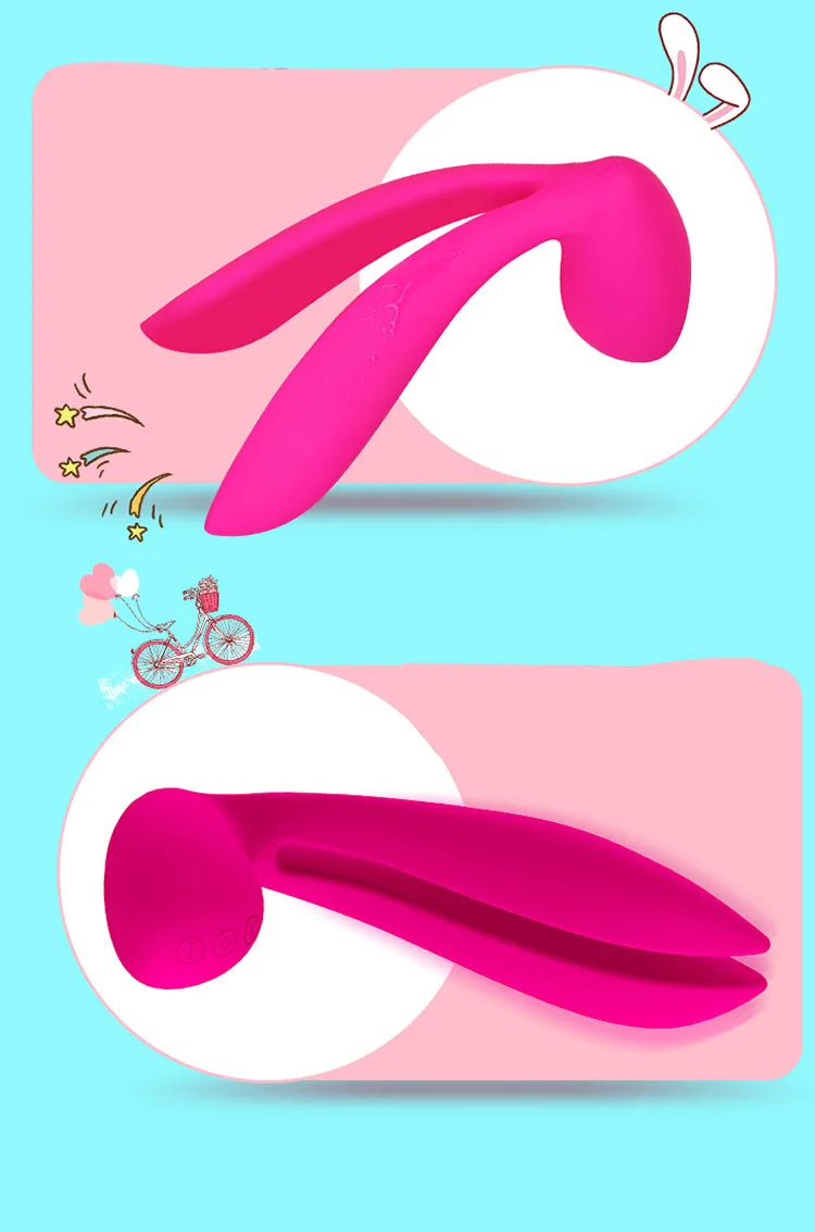 Rabbit Ear Multi-Point Vibrator Silicone ABS Safe Stimulator — photo 4