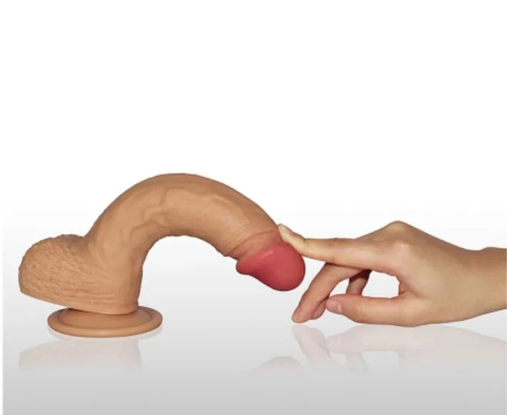 Super Model Wall Suction Realistic Silicone Dildo 21cm — photo 5