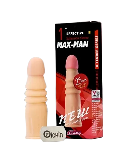 Max Man Silicone Condom Extension Soft Enhancing 30% Size Boost