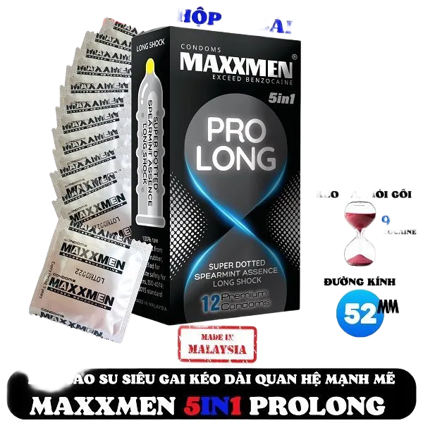 Maxman Prolong 5in1 Textured Mint Flavored Condom
