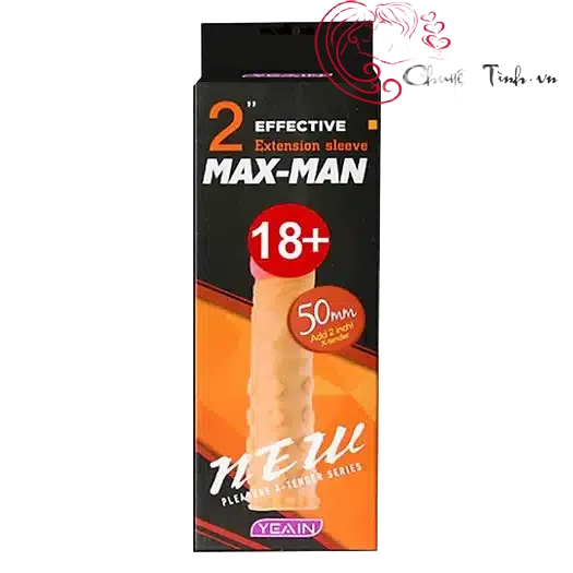 Maxman Ribbed Condom Enhance Size Delay Duration Silicone