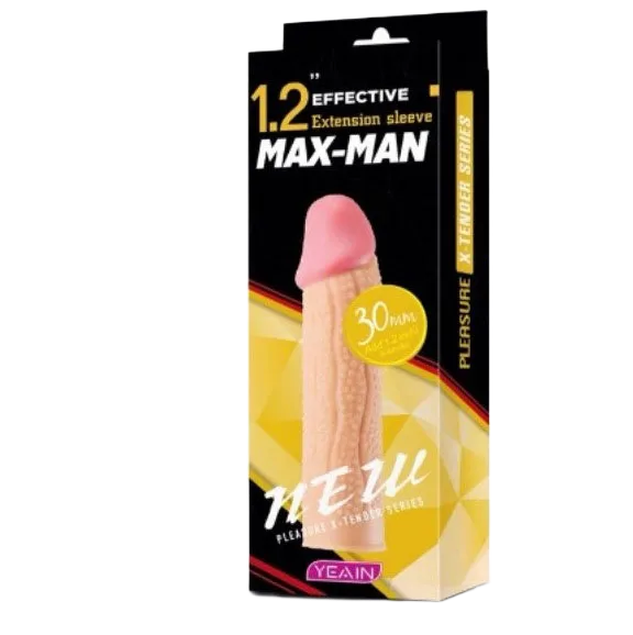 Maxman Textured Dot Silicone Condom for Size Enhancement