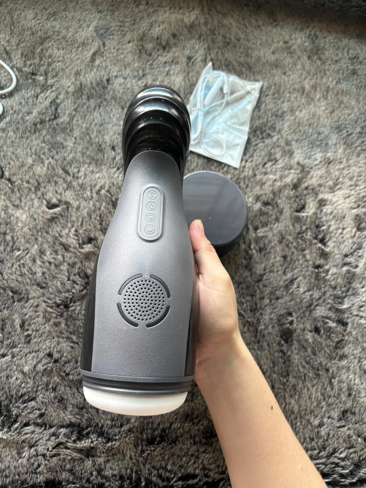 Automatic Sucking Vibrating Masturbator Silicone ABS Premium Pleasure — photo 5