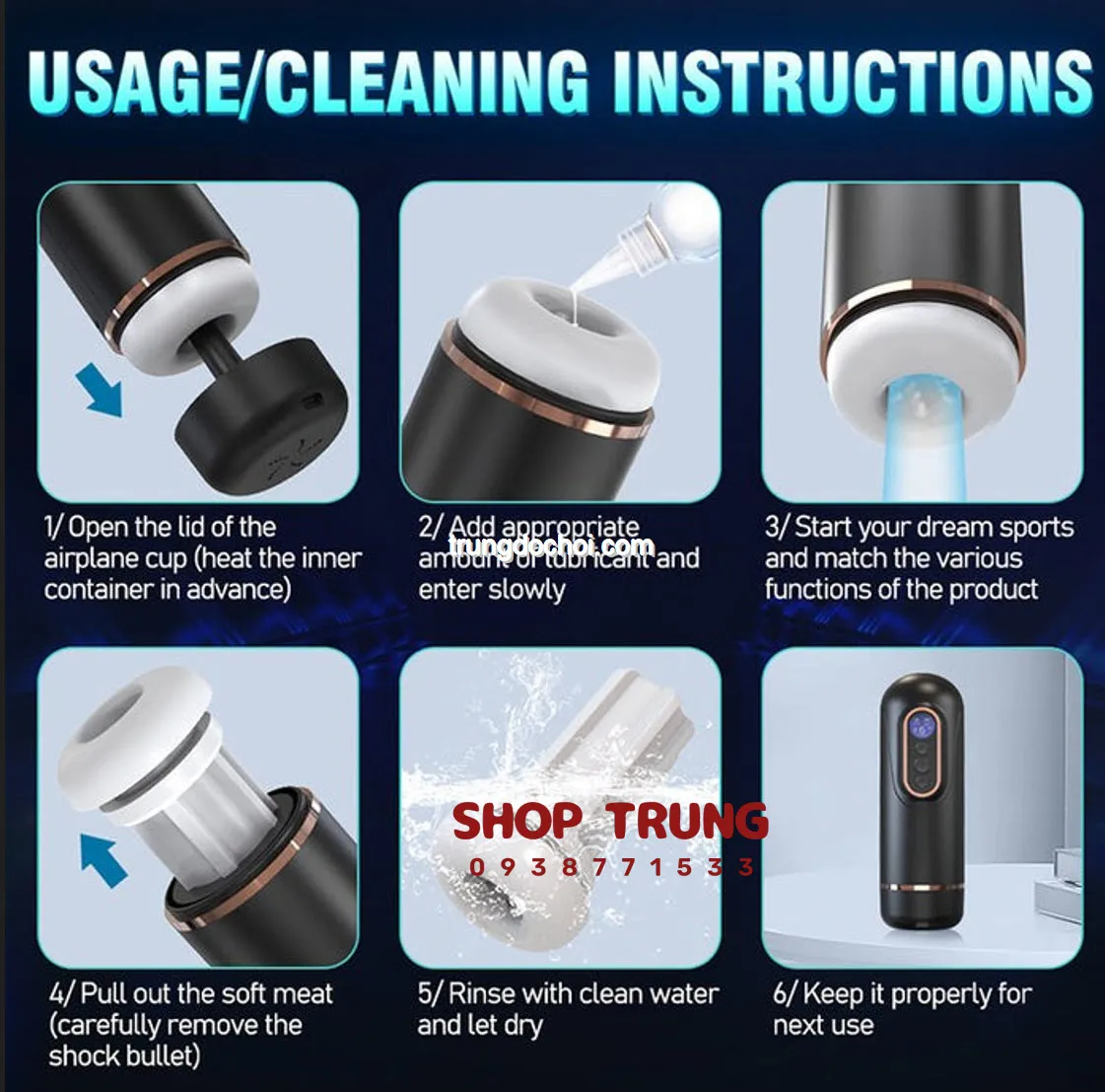 Automatic Suction Vibration Male Masturbator 9 Modes Heat — photo 4