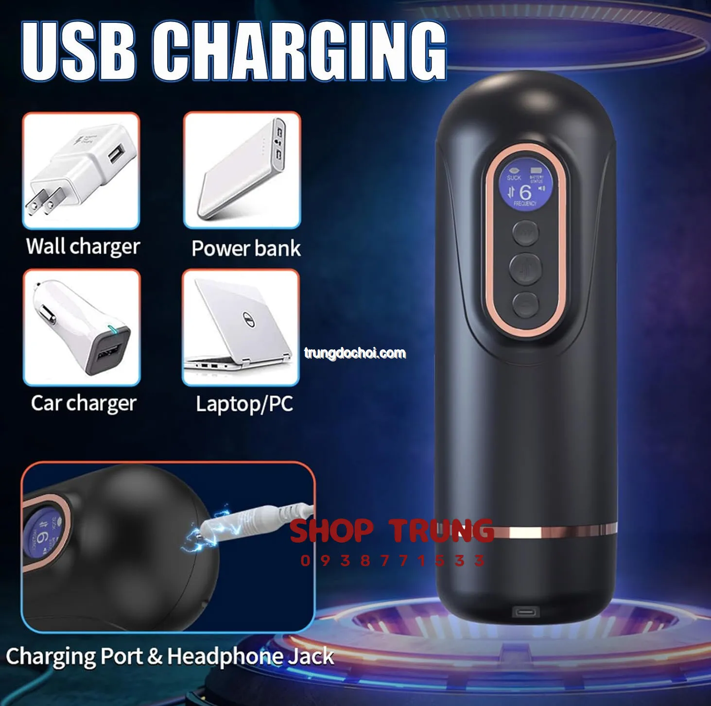 Automatic Suction Vibration Male Masturbator 9 Modes Heat — photo 5