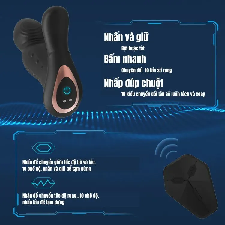 MiLy Prostate Massager with Remote Rotating & Thrusting Functions — photo 4