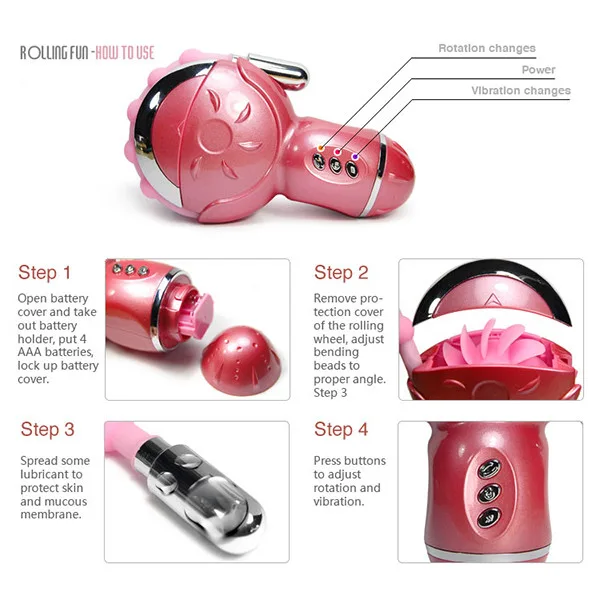 Rolling Fun 12-Blade Female Licking Oral Pleasure Massager — photo 3