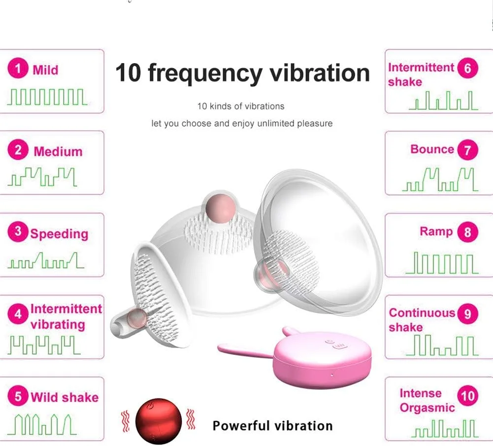 Remote-Controlled Silicon Breast Massage Vibrator 10 Modes — photo 2
