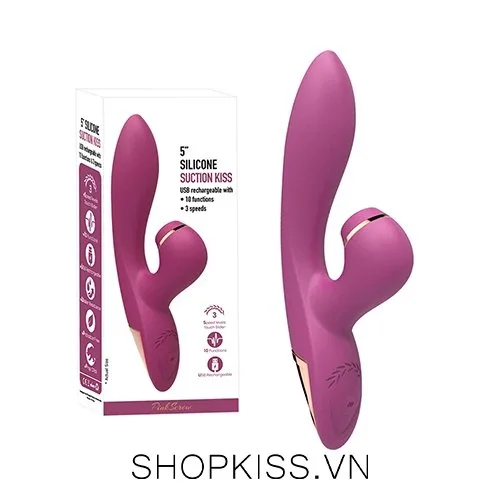 Suction Kiss G-Spot Clitoral Vibrator – Soft Silicone — photo 2