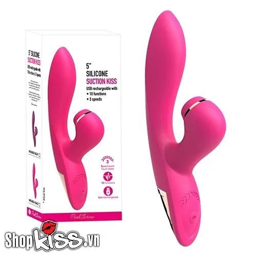 Suction Kiss G-Spot Clitoral Vibrator – Soft Silicone — photo 5