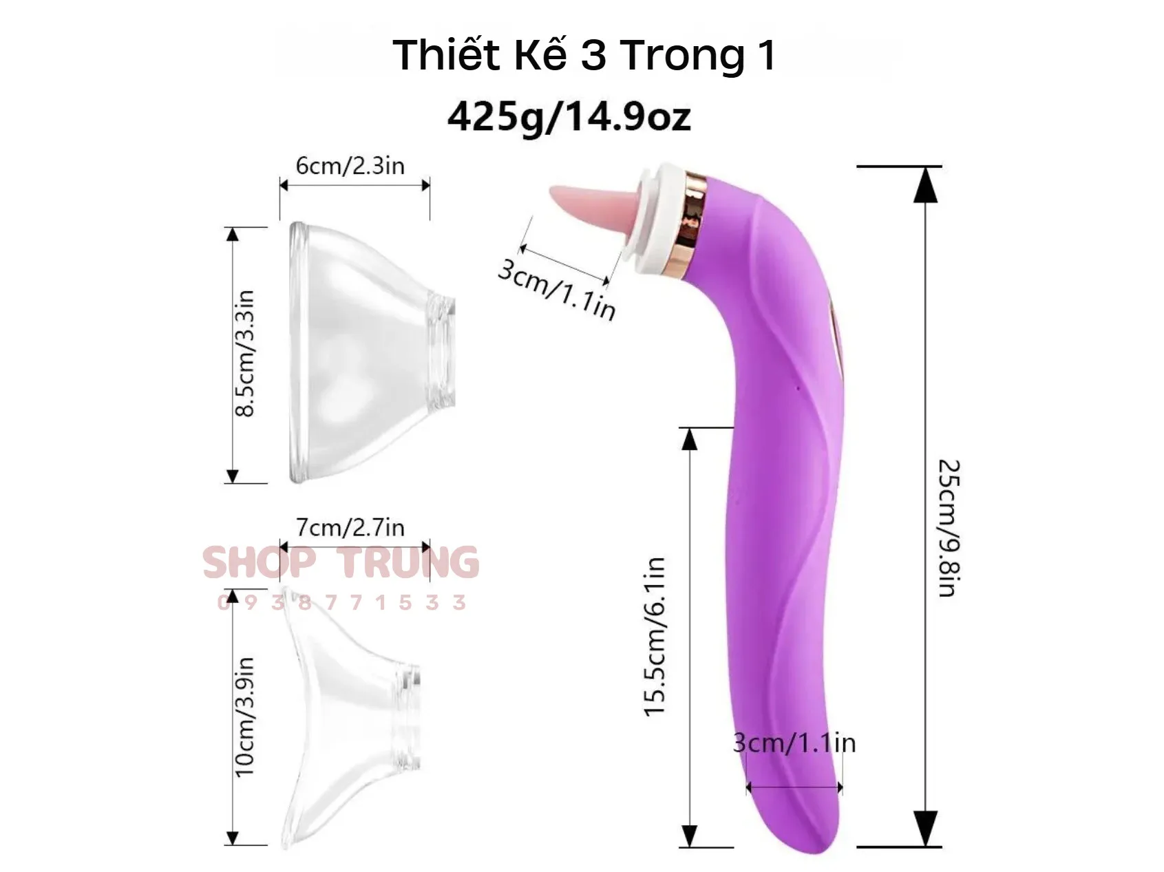 G-Spot Licking Sucking Vibrator 10 Modes Medical Silicone — photo 5