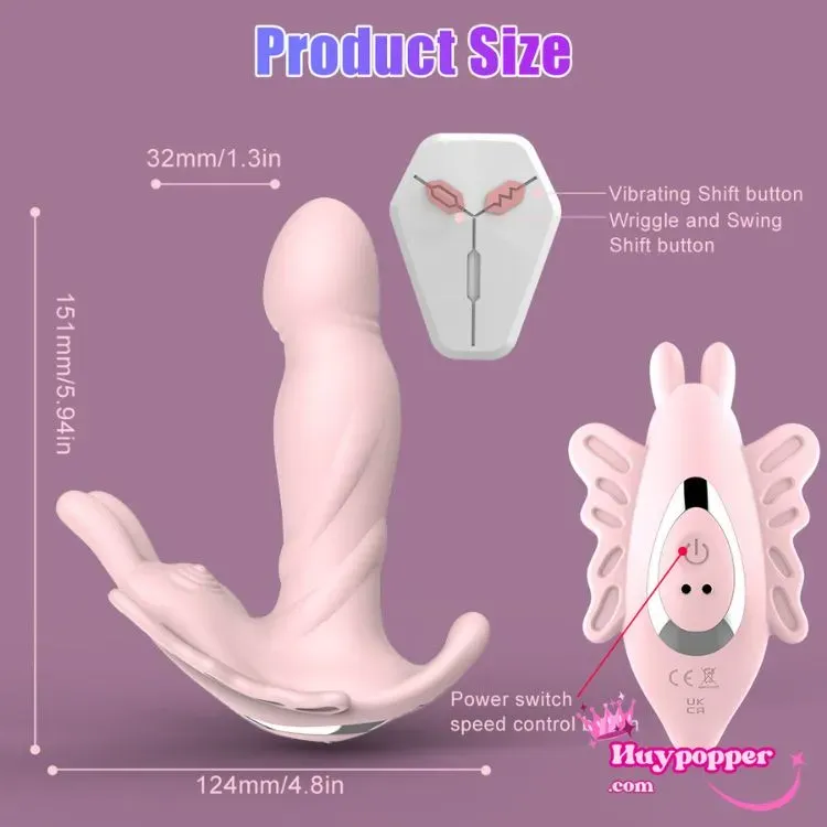 Remote control butterfly vibrator with rotator pulsator — photo 3