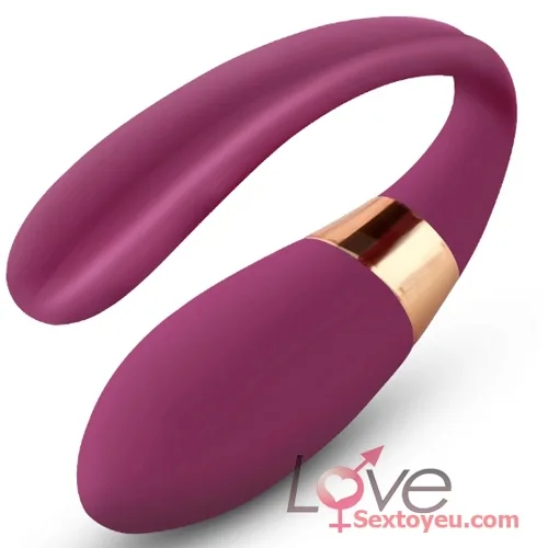Remote-Controlled C-Shaped G-Spot Vibrator LED Couples Sex Toy — photo 2