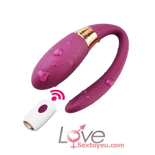 Remote-Controlled C-Shaped G-Spot Vibrator LED Couples Sex Toy — photo 4