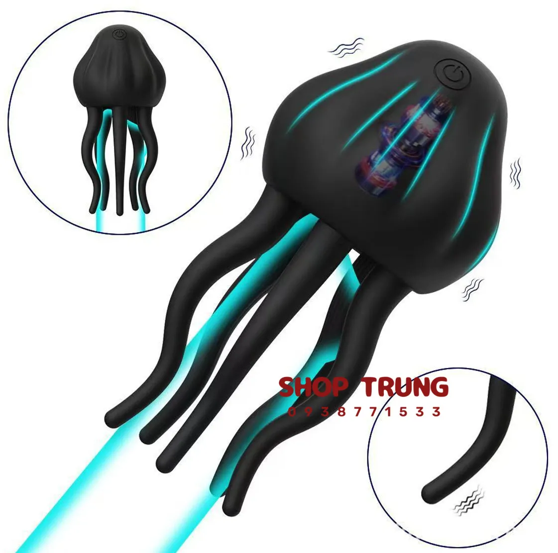 Little Jellyfish Octopus Shape Vibrator 10 Modes 2-in-1 — photo 2