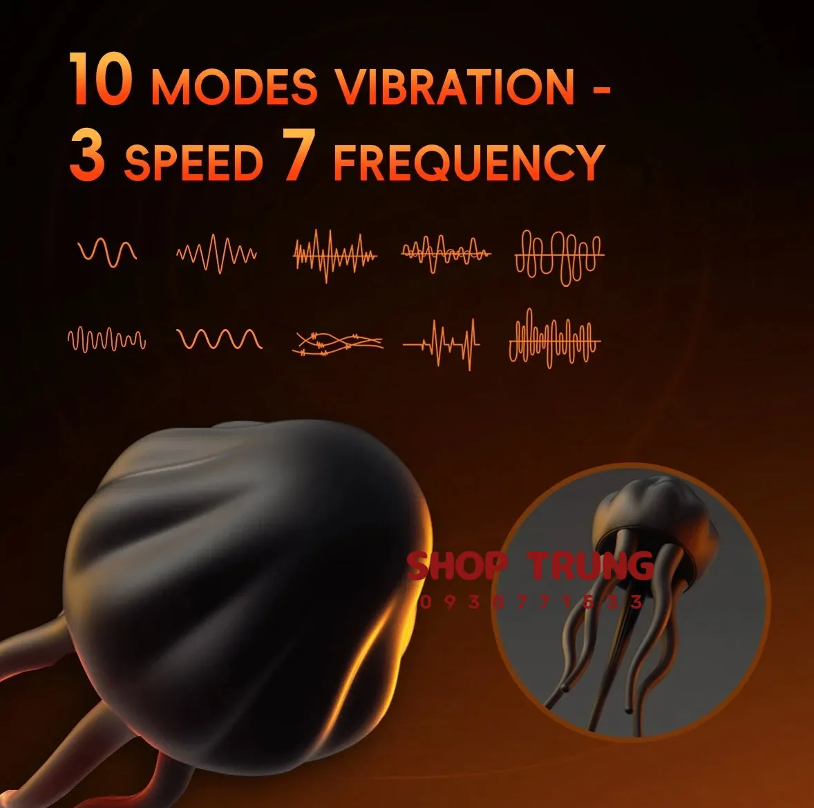 Little Jellyfish Octopus Shape Vibrator 10 Modes 2-in-1 — photo 5