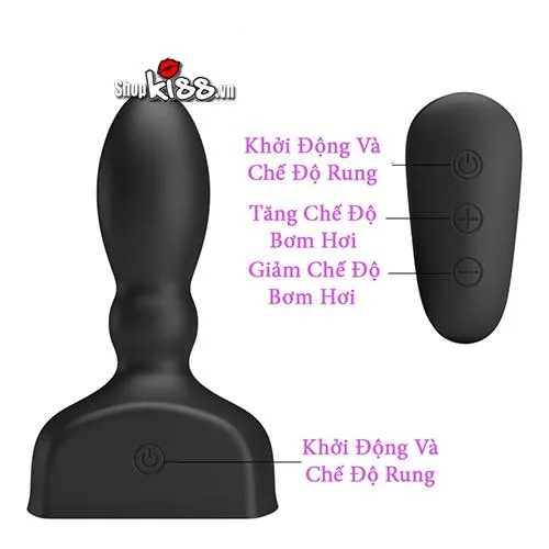 Prettylove Harriet Inflatable Remote Control Anal Vibrator — photo 7